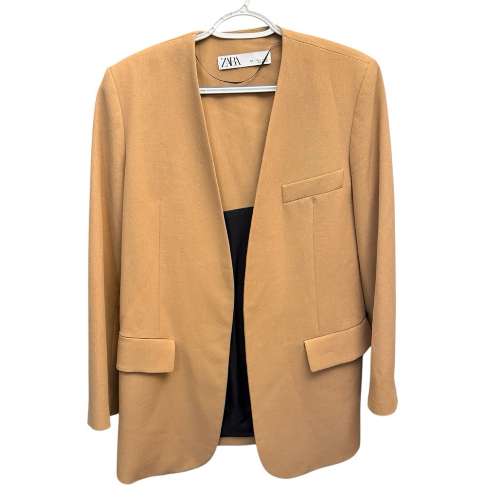 ZARA Limited Edition Camel Blazer Jacket with Flap Pockets – Size S - Picture 5 of 8